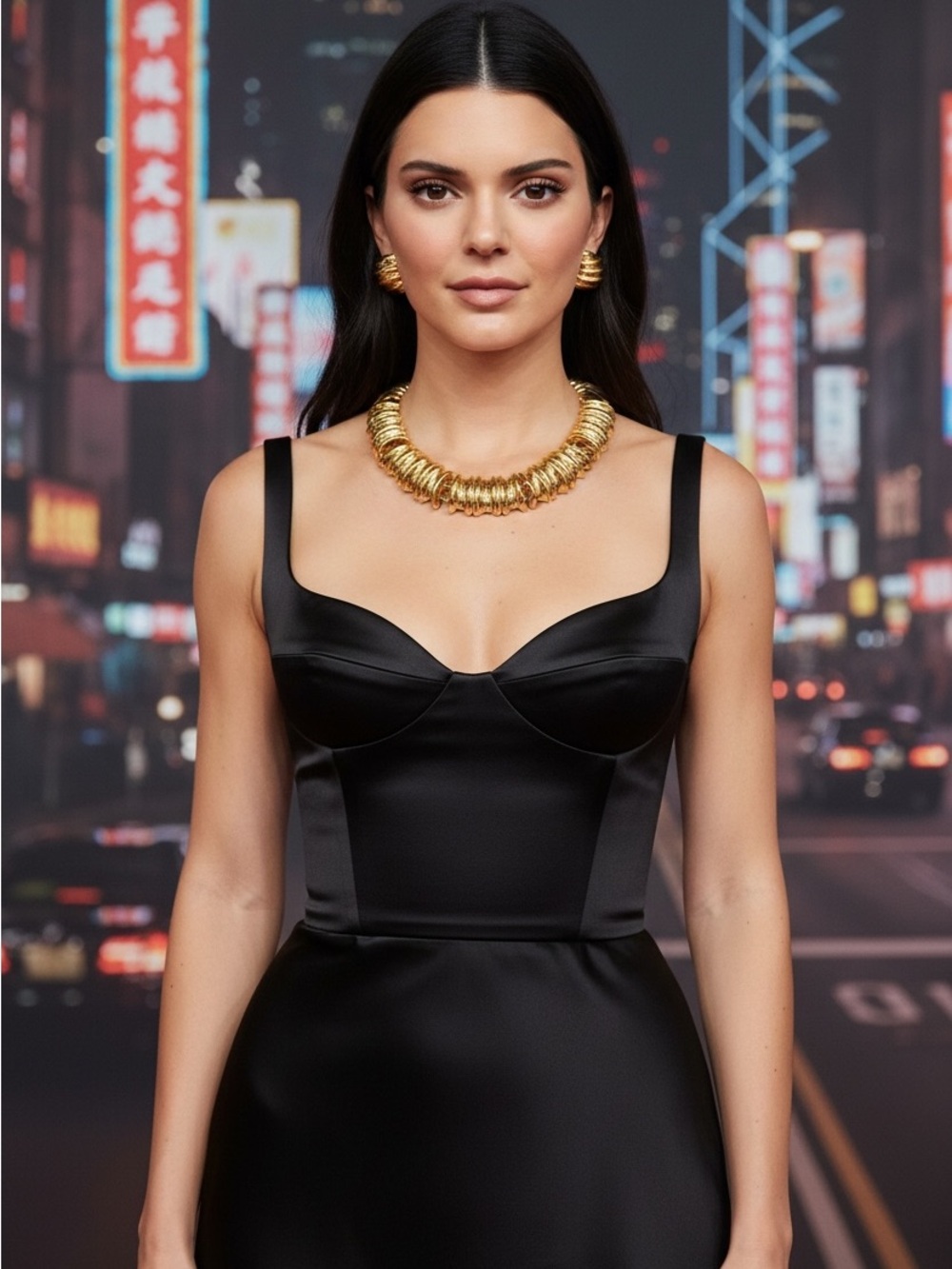 Gold-Tone Spiral Link Necklace & Earring Set